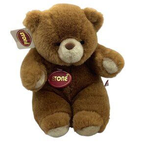 Vintage Etone Teddy Bear 1986 Stuffed Animal Plush Toy 9" Soft Cuddly